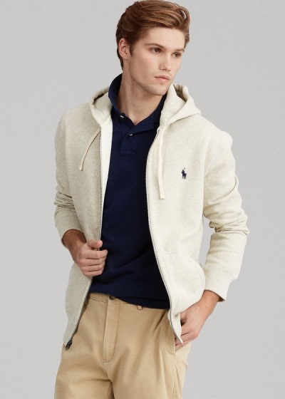 Sudaderas Con Capucha Polo Ralph Lauren Hombre Beige - Cotton-Blend-Fleece - WKYEB6528